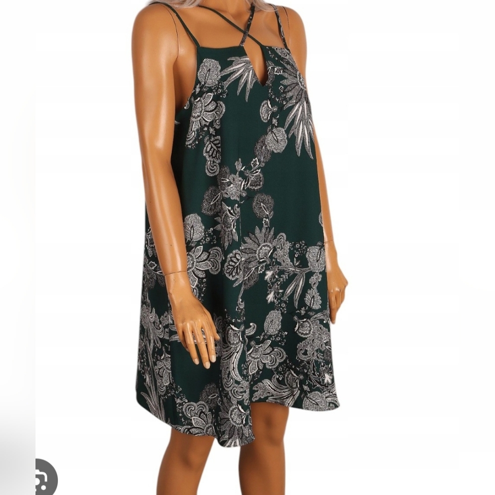 River Island Dark Green Floral Chemise